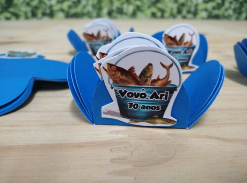 Pesca Forminhas Personalizadas 36 Unid Pronta Entrega