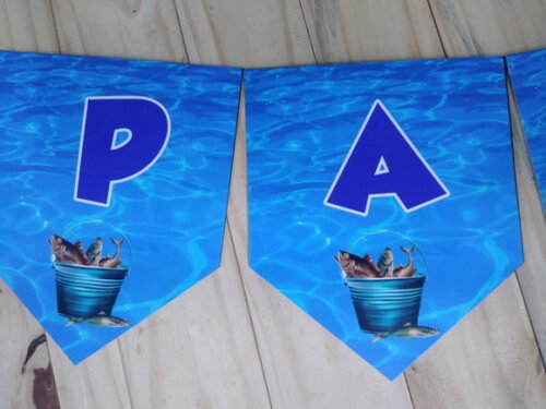 Pescaria Faixa Tipo Varal Personalizada Parabéns Mais Nome