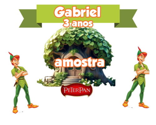 Peter Pan Topo de Bolo Personalizado Pronta Entrega