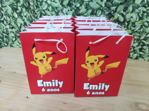 Pikachu Sacola Personalizada Pronta Entrega