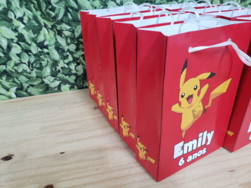 Pikachu Sacola Personalizada Pronta Entrega