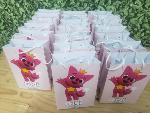 Pinkfong Sacola Personalizada Pronta Entrega