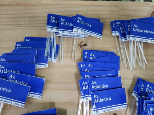 Placas de Rua Topper para Docinhos ou Decoração Mesa