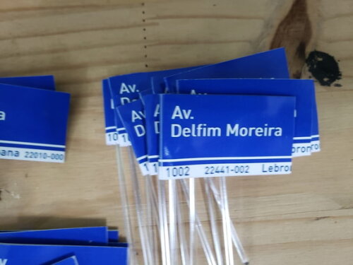 Placas de Rua Topper para Docinhos ou Decoração Mesa