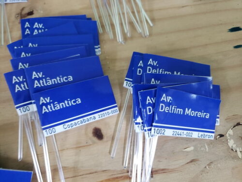 Placas de Rua Topper para Docinhos ou Decoração Mesa
