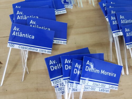 Placas de Rua Topper para Docinhos ou Decoração Mesa