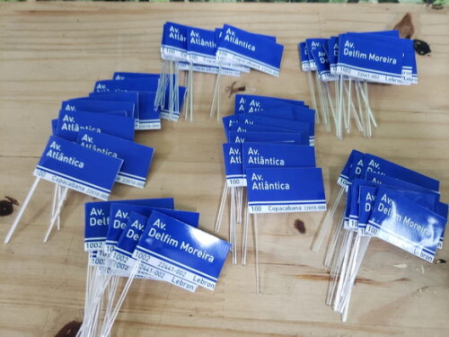 Placas de Rua Topper para Docinhos ou Decoração Mesa