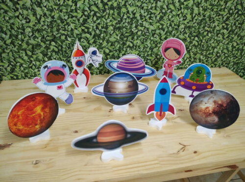 Planetas Kit de Mesa Displays 10 Peças Pronta Entrega