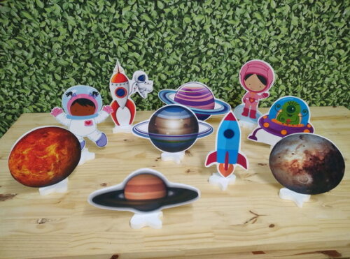 Planetas Kit de Mesa Displays 10 Peças Pronta Entrega