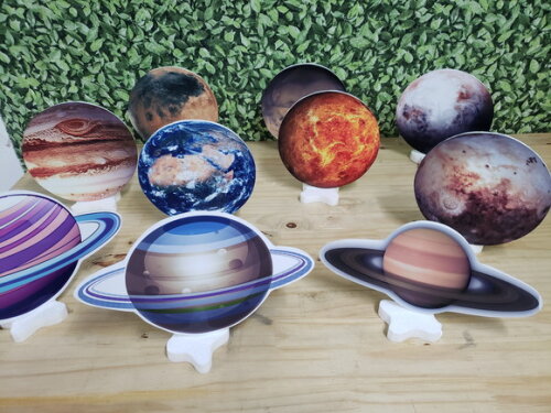 Planetas Kit Displays de Mesa 10 Peças Pronta Entrega