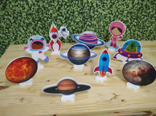 Planetas Kit de Mesa Displays 10 Peças Pronta Entrega