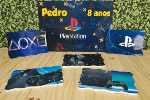 Playstation Kit de Parede 6 Peças Personalizado P Entrega