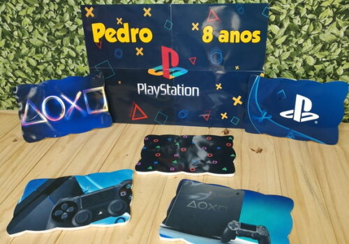 Playstation Kit de Parede 6 Peças Personalizado P Entrega