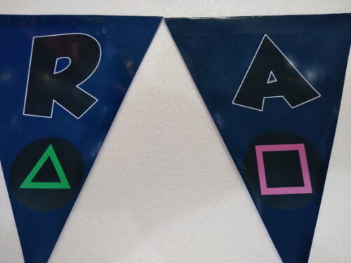 Playstation Varal Parabens Mais Nome Personalizado
