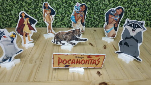 Pocahontas Kit de Mesa Displays 8 Peças Pronta Entrega