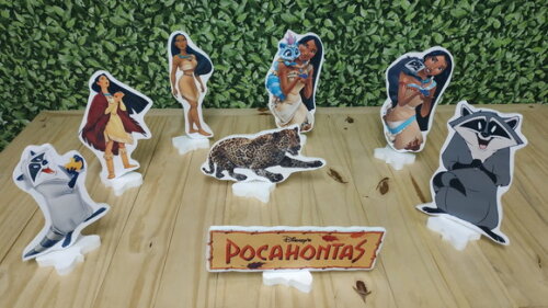 Pocahontas Kit de Mesa Displays 8 Peças Pronta Entrega