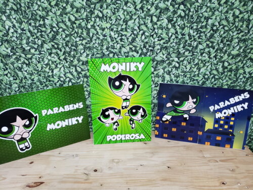Poderosas Docinho Kit de Parede 3 Painéis Personalizado