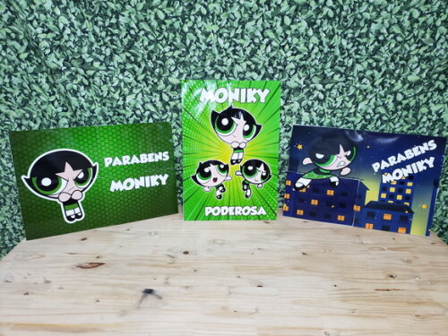 Poderosas Docinho Kit de Parede 3 Painéis Personalizado