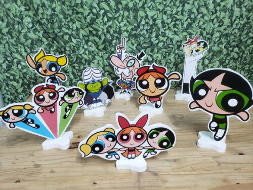 Poderosas Meninas Super Kit Displays de Mesa 8 Peças