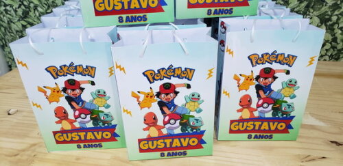 Pokemon Sacola Personalizada Pronta Entrega