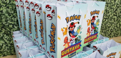 Pokemon Sacola Personalizada Pronta Entrega