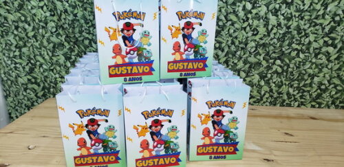 Pokemon Sacola Personalizada Pronta Entrega