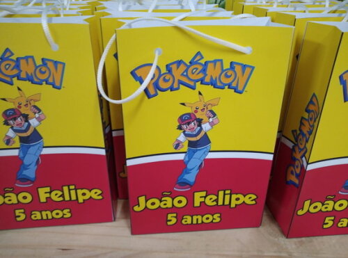Pokemon Sacola Personalizada Pronta Entrega