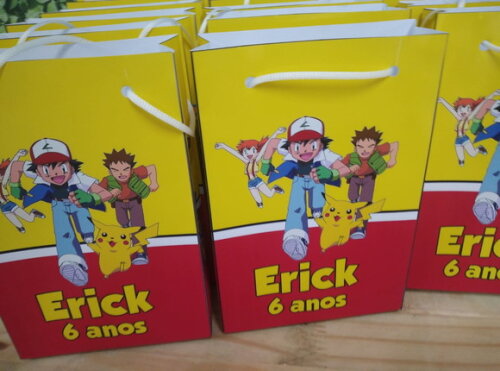 Pokemon Sacola Personalizada Pronta Entrega