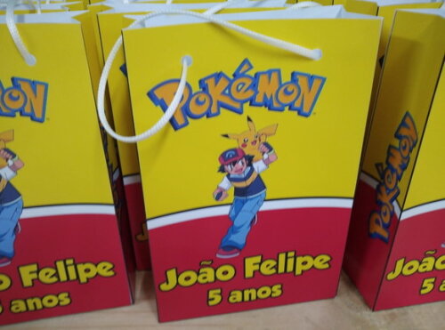 Pokemon Sacola Personalizada Pronta Entrega