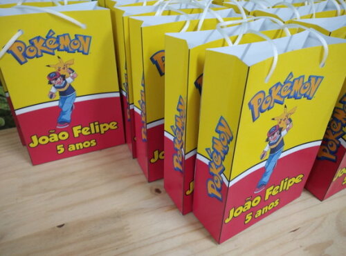 Pokemon Sacola Personalizada Pronta Entrega