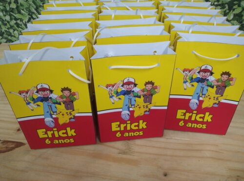 Pokemon Sacola Personalizada Pronta Entrega