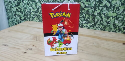 Pokemon Sacola Personalizada Pronta Entrega Modelo 2025