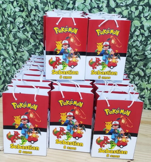 Pokemon Sacola Personalizada Pronta Entrega Modelo 2025