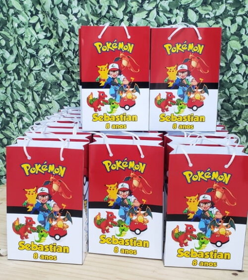 Pokemon Sacola Personalizada Pronta Entrega Modelo 2025