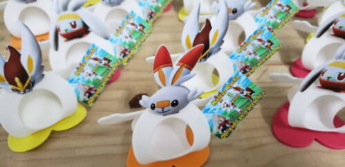 Pokemon Scorbunny Lembrancinha Porta Bombom Personalizada