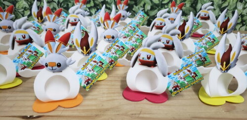 Pokemon Scorbunny Lembrancinha Porta Bombom Personalizada
