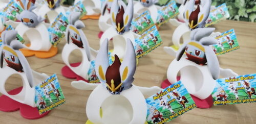Pokemon Scorbunny Lembrancinha Porta Bombom Personalizada