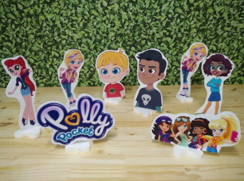 Polly Pocket Kit de Mesa Displays 8 Peças Pronta Entrega