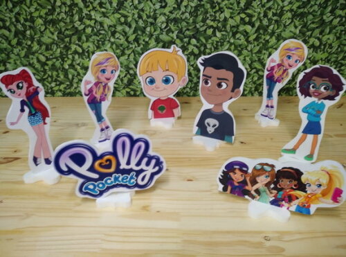 Polly Pocket Kit de Mesa Displays 8 Peças Pronta Entrega