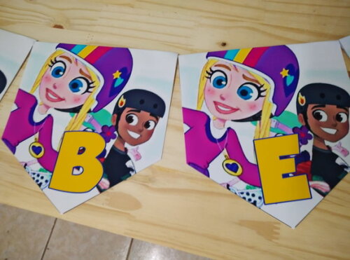 Polly Pocket Varal Personalizado Parabens Mais Nome P Entreg