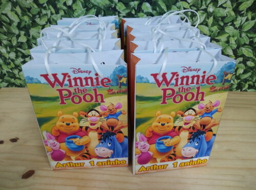 Pooh Sacola Personalizada Pronta Entrega