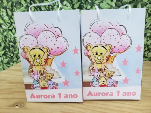 Pooh Vintage Sacola Personalizada Pronta Entrega