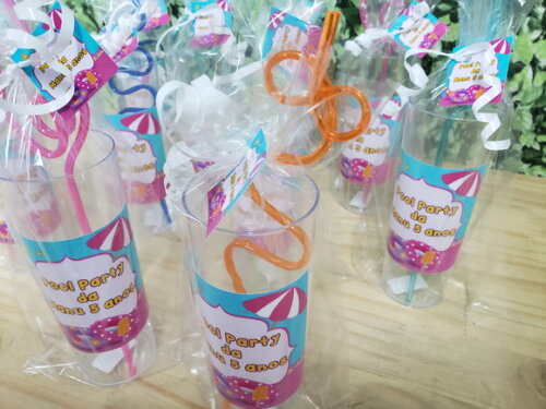 Pool Party Copos Personalizados e Embalados