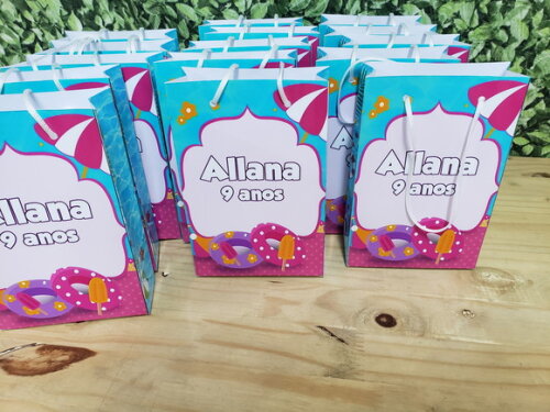 Pool Party Sacola Personalizada Pronta Entrega