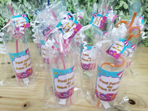 Pool Party Copos Personalizados e Embalados