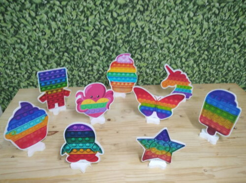 Pop It Kit de Mesa Displays 9 Peças Pronta Entrega