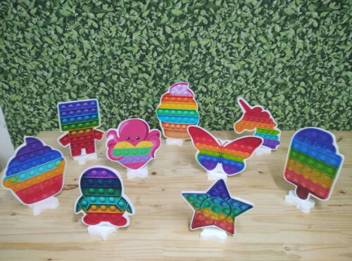 Pop It Kit de Mesa Displays 9 Peças Pronta Entrega