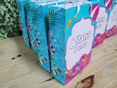 Pool Party Sacola Personalizada Pronta Entrega