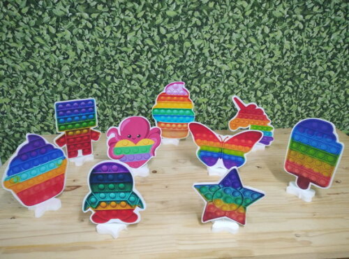 Pop It Kit de Mesa Displays 9 Peças Pronta Entrega