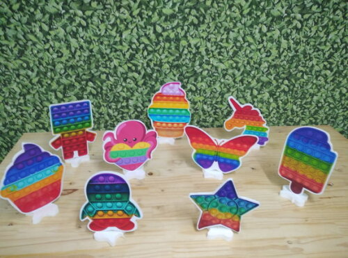 Pop It Kit de Mesa Displays 9 Peças Pronta Entrega